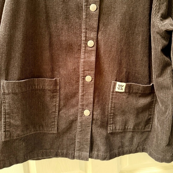 LUCY & YAK Black Corduroy Olly YAKet, 90s Fashion, Grunge Jacket, Layering, Sz L - Picture 8 of 9